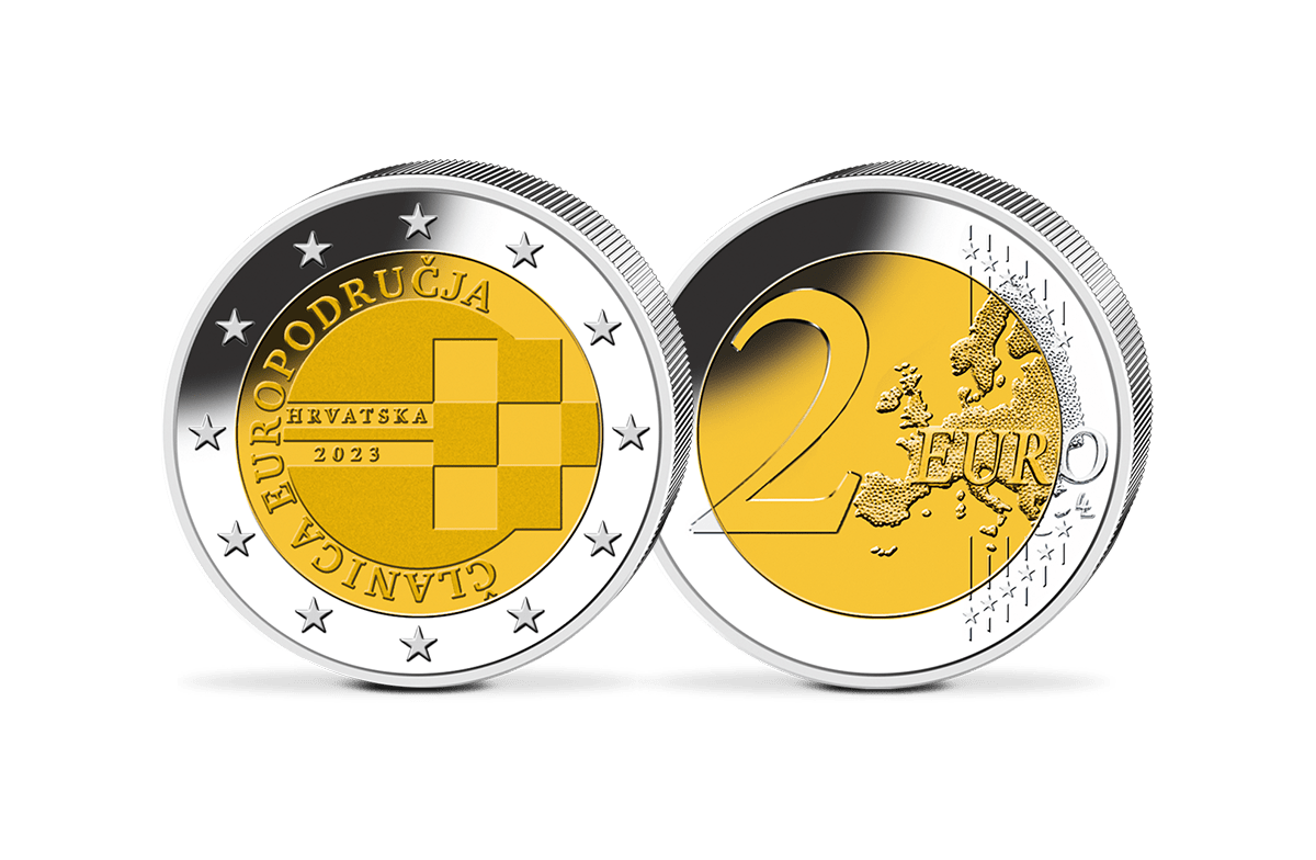 2-Euro-Gedenkmünze - Kroatien 2023 - Einführung des Euro 2-Euro-Gedenkmünze - Kroatien 2023 - Einführung des Euro