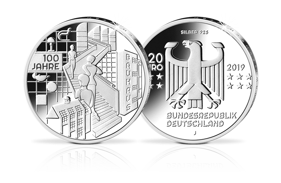 20-Euro-Münze 100 Jahre Bauhaus 2019 in PP