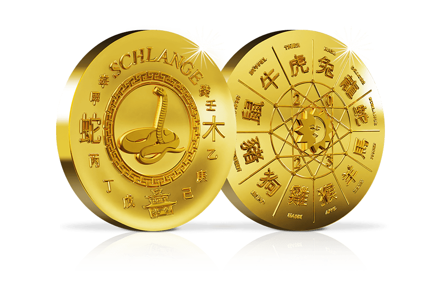 Teller-Gedenkprägung Tierkreiszeichen Schlange