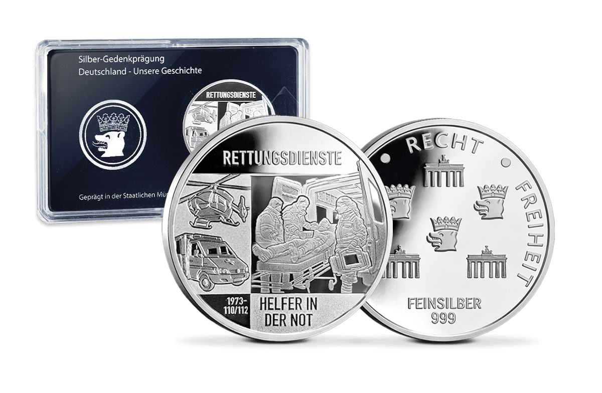 Silber-Gedenkprägung Rettungsdienste - Helfer in der Not