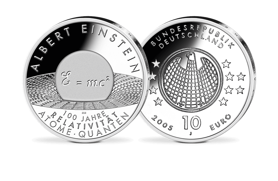 10-Euro-Münze Albert Einstein 100 Jahre Relativität 10-Euro-Münze Albert Einstein 100 Jahre Relativität