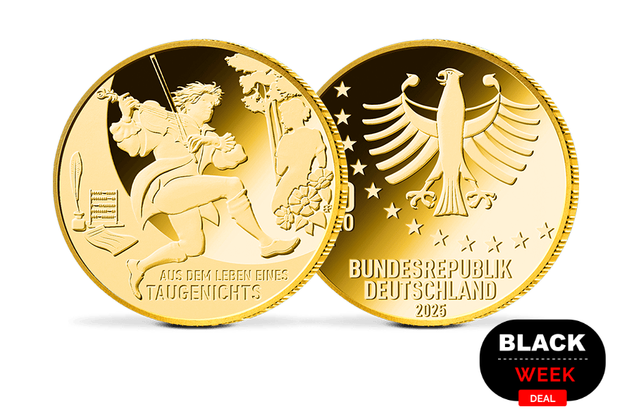 100-Euro-Goldmünze Deutschland  Aus dem Leben eines Taugenichts 2025