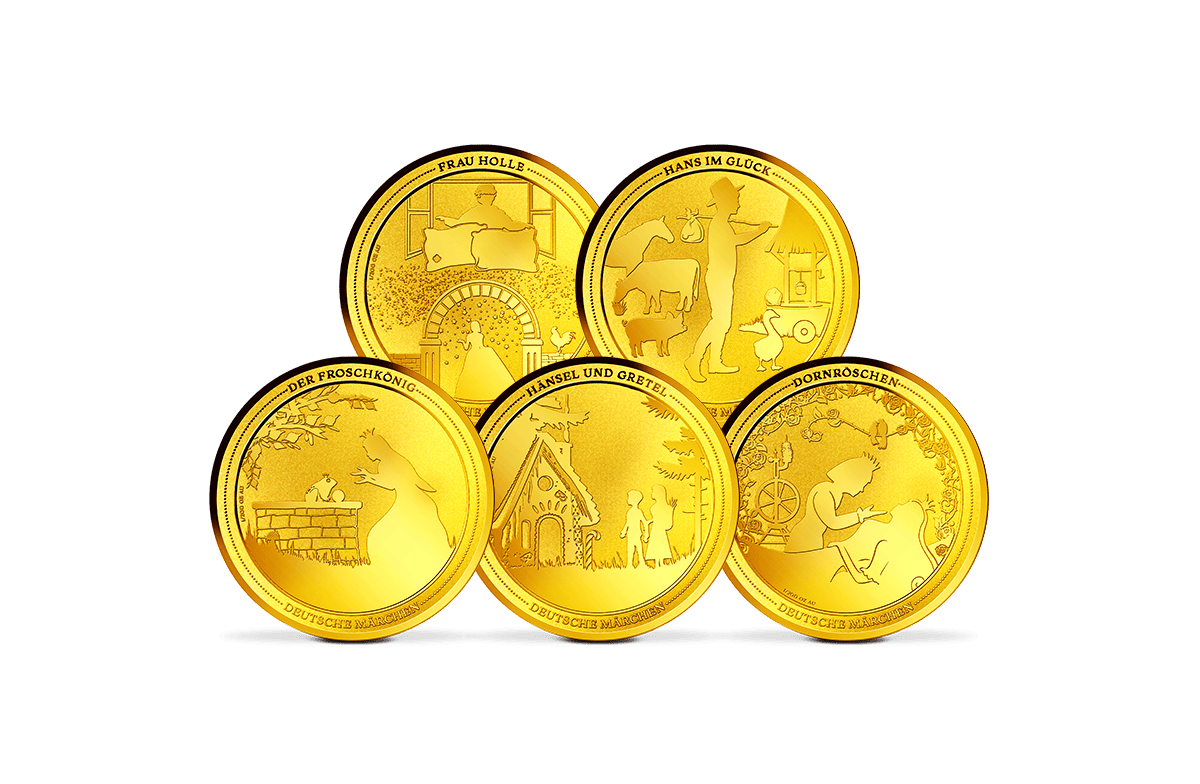 Goldmünzen-Set Die schönsten Märchen inkl. Kassette 