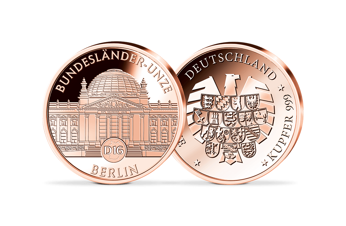 Bundesländer-Unze Berlin - Reichtagsgebäude 