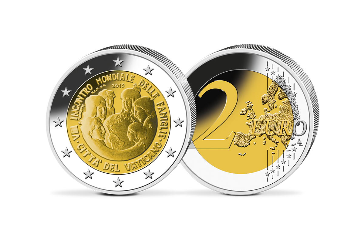 2-Euro-Gedenkmünze Vatikan Weltfamilientreffen Philadelphia 2015