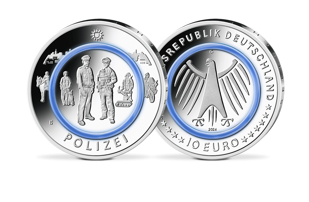 10-Euro-Münze Polizei 2024