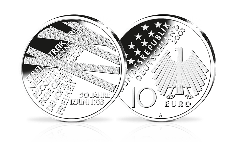 10-Euro-Münze Volksaufstand 17. Juni 1953 10-Euro-Münze Volksaufstand 17. Juni 1953