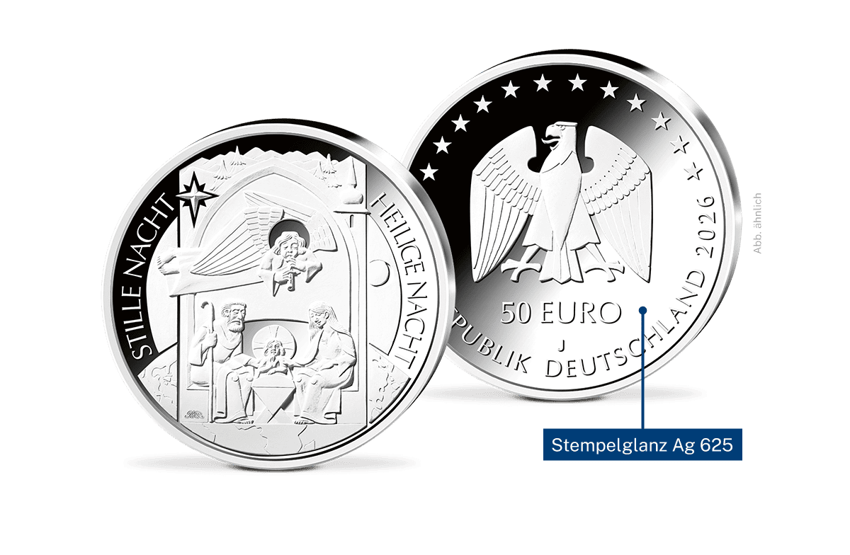 50-Euro-Silbermünze Stille Nacht, heilige Nacht