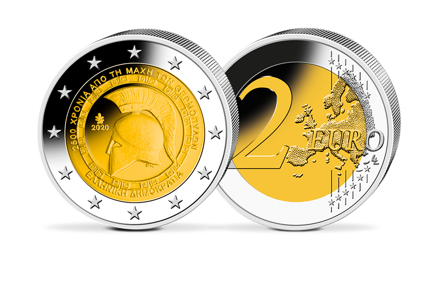 2-Euro-Gedenkmünze - Griechenland 2020 - 2500 Jahre Schlacht bei den Thermopylen 2-Euro-Gedenkmünze - Griechenland 2020 - 2500 Jahre Schlacht bei den Thermopylen