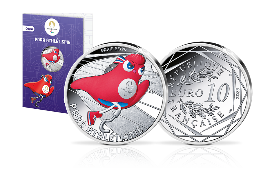 10-Euro-Silbermünze Frankreich Para Athletics 