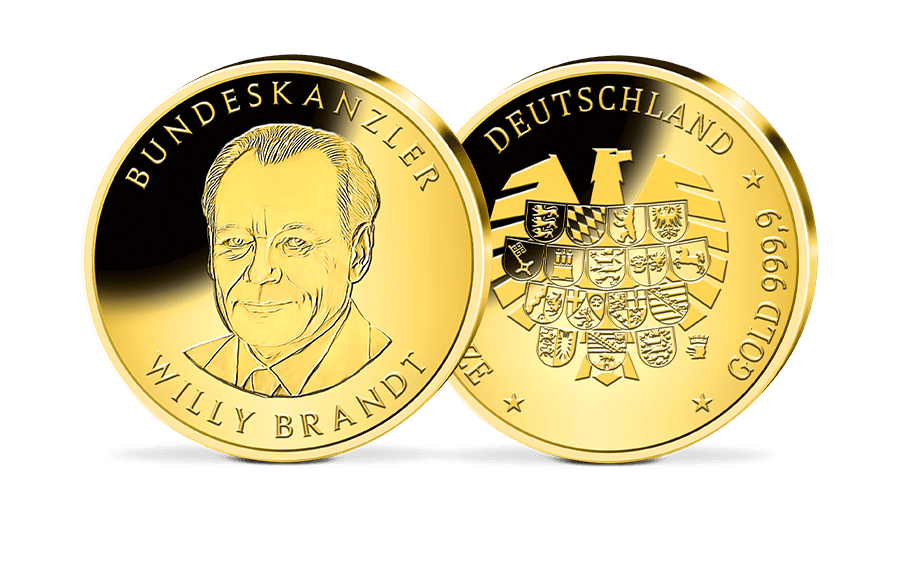 Gold-Prägung Bundeskanzler Willy Brandt