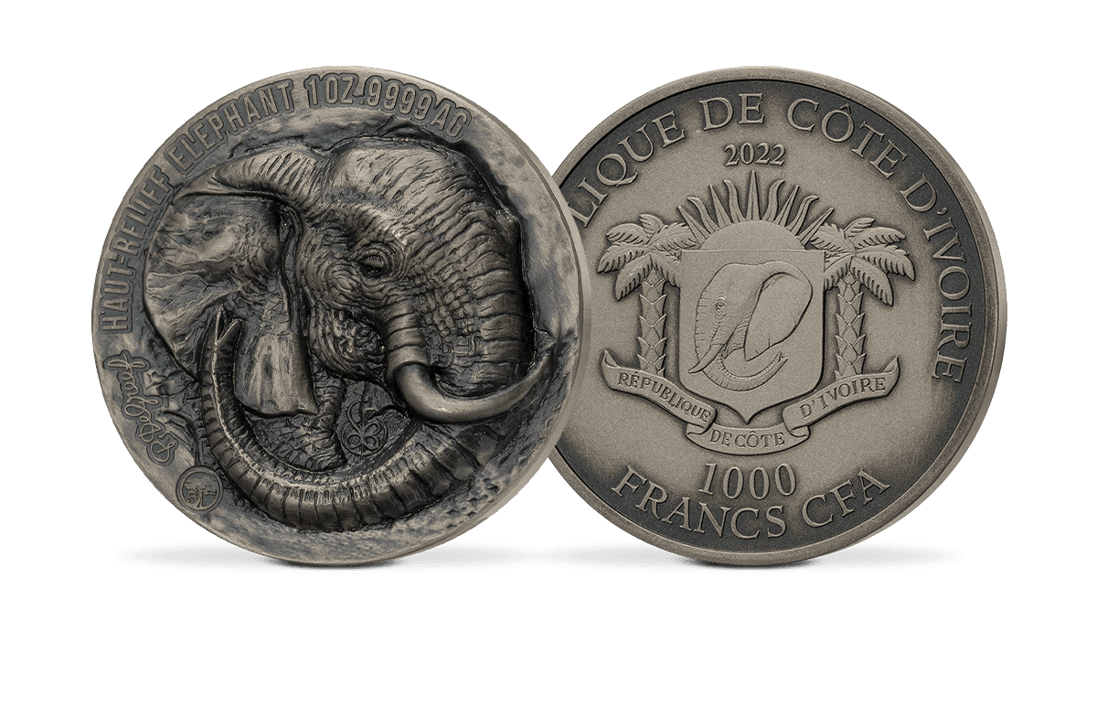 Silber-Gedenkmünze Big Five – Elefant