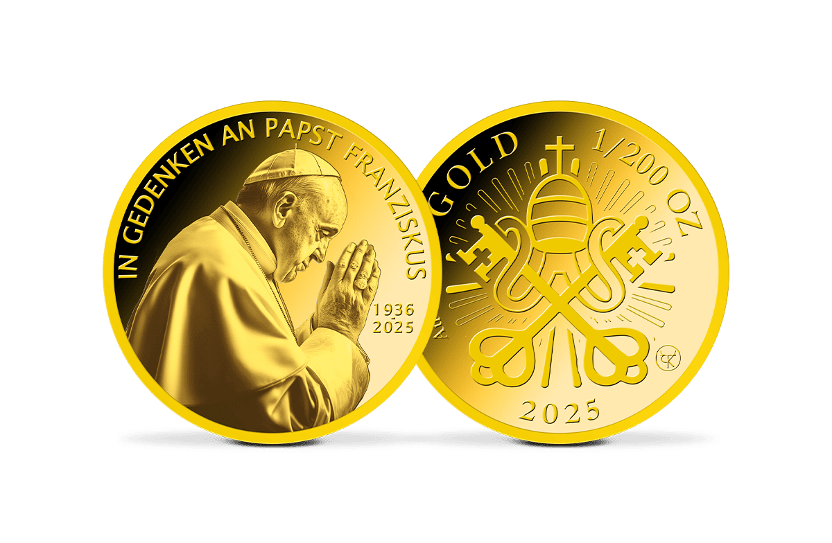 Gold-Gedenkprägung Papst Franziskus