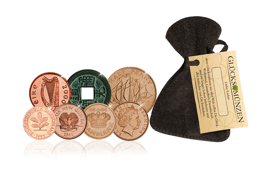 7 Glücksmünzen aus aller Welt
