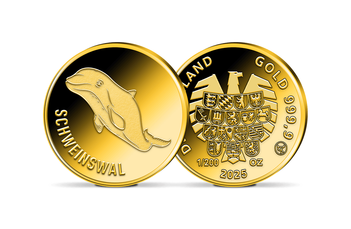 Gold-Gedenkprägung Schweinswal