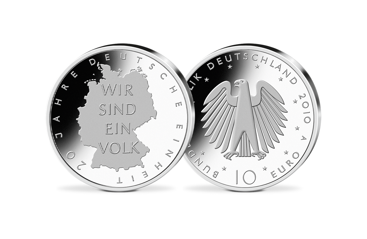 10-Euro-Münze 20 Jahre Deutsche Einheit 10-Euro-Münze 20 Jahre Deutsche Einheit