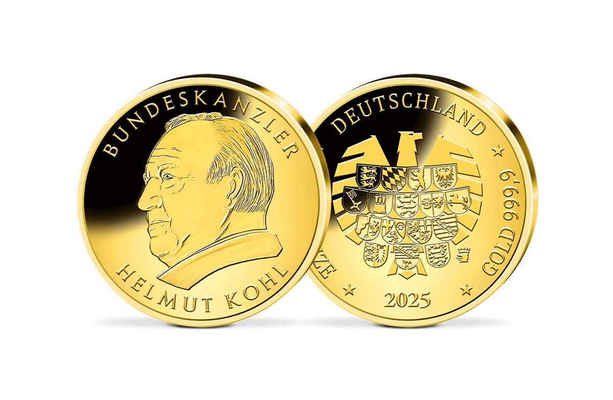 Gold-Prägung Bundeskanzler Helmut Kohl