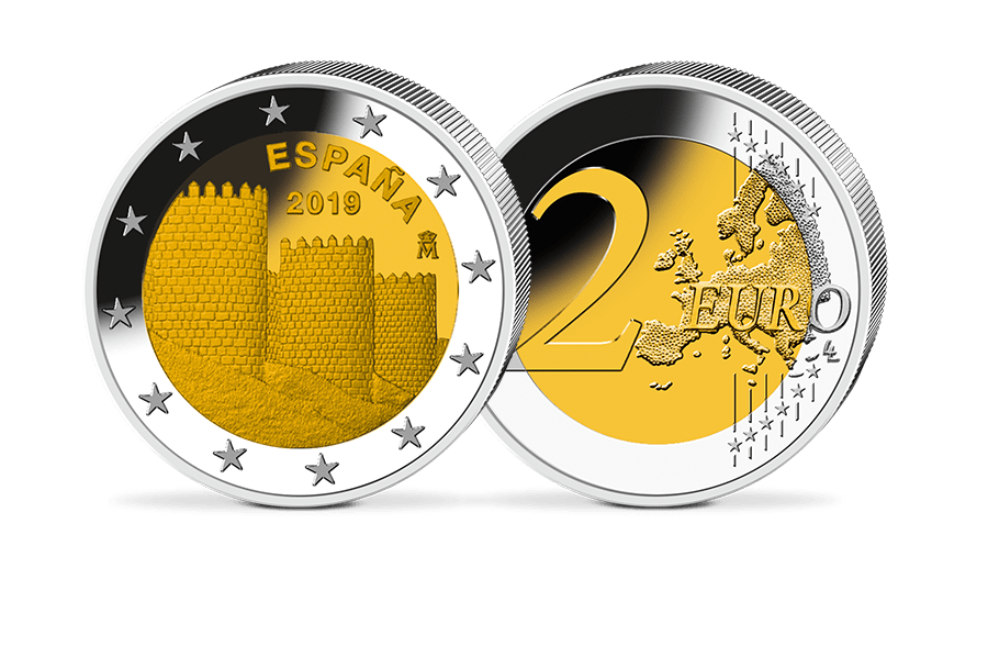 2-Euro-Gedenkmünze Spanien - Altstadt von Ávila