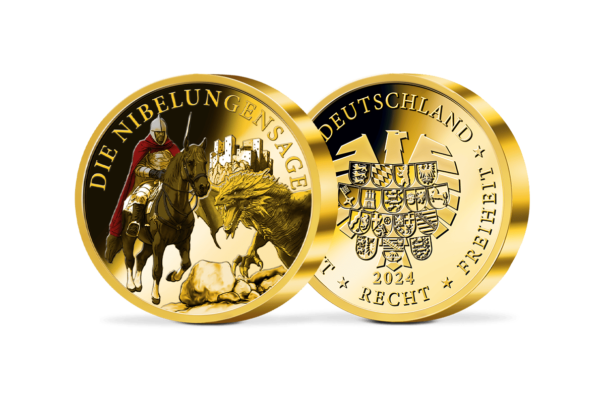 Piedfort-Gedenkprägung Die Nibelungensage Piedfort-Gedenkprägung Die Nibelungensage