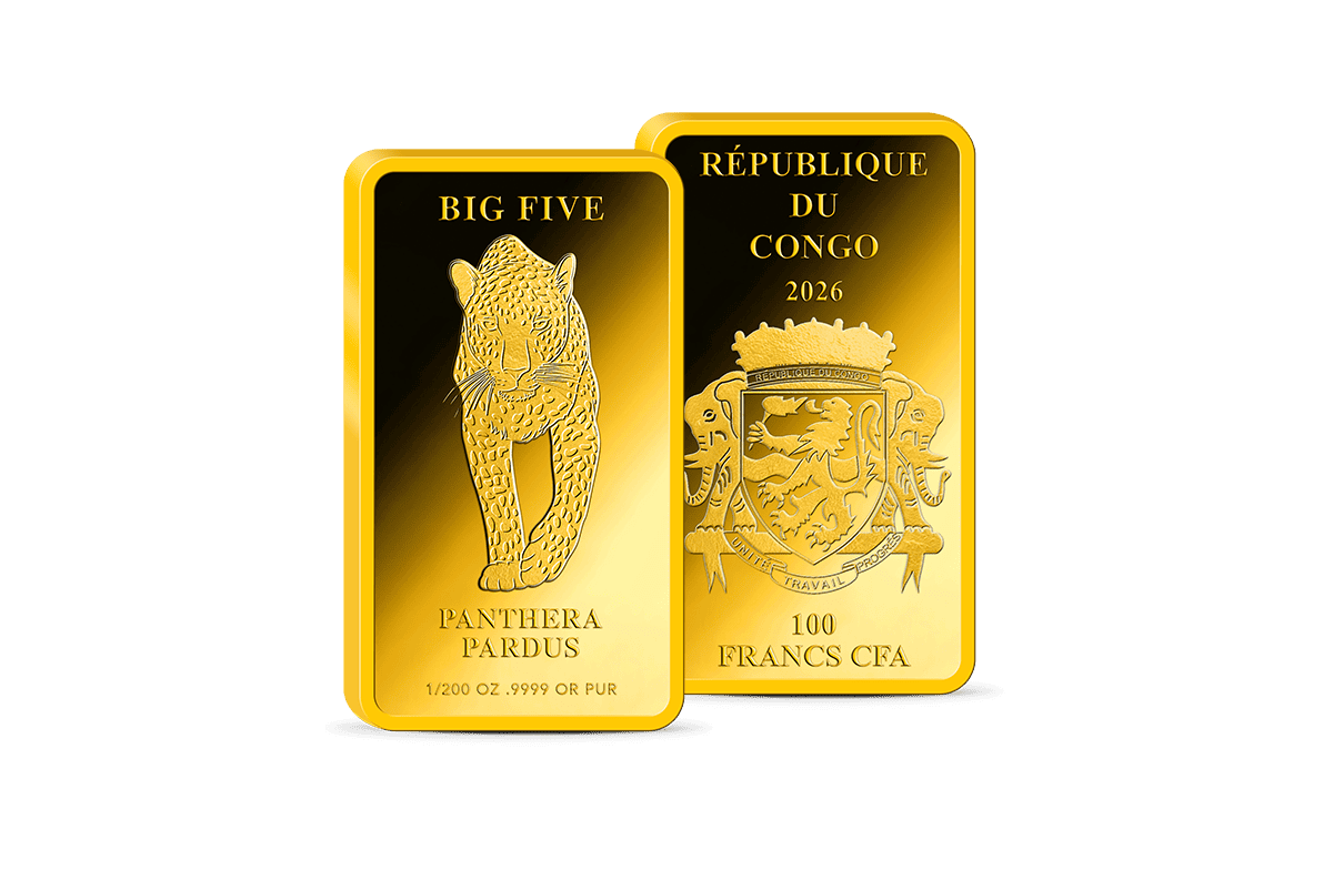 Gold-Münzbarren Big Five Leopard