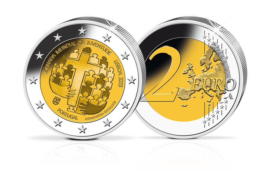 2-Euro-Gedenkmünze - Portugal 2023 - Weltjugendtag in Lissabon 2-Euro-Gedenkmünze - Portugal 2023 - Weltjugendtag in Lissabon