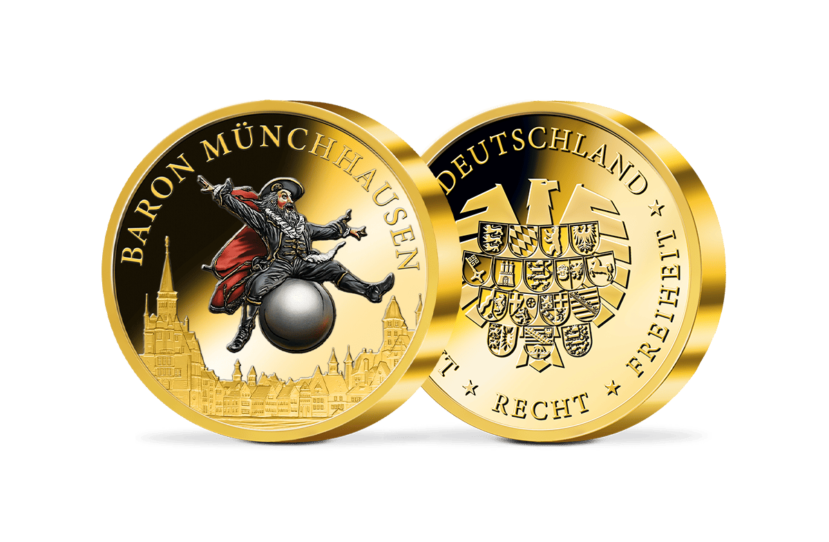 Piedfort-Gedenkprägung Der Baron Münchhausen