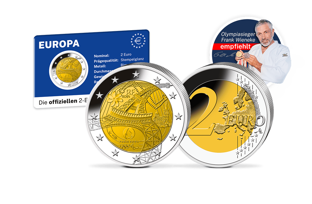 2-Euro-Gedenkmünze Frankreich - Eiffelturm