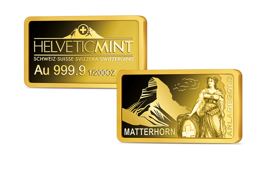 Schweizer Gold-Anlagebarren Matterhorn