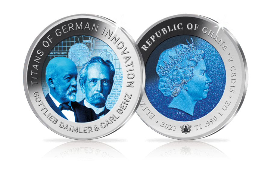 Titan-Unze Carl Benz und Gottlieb Daimler Titan-Unze Carl Benz und Gottlieb Daimler