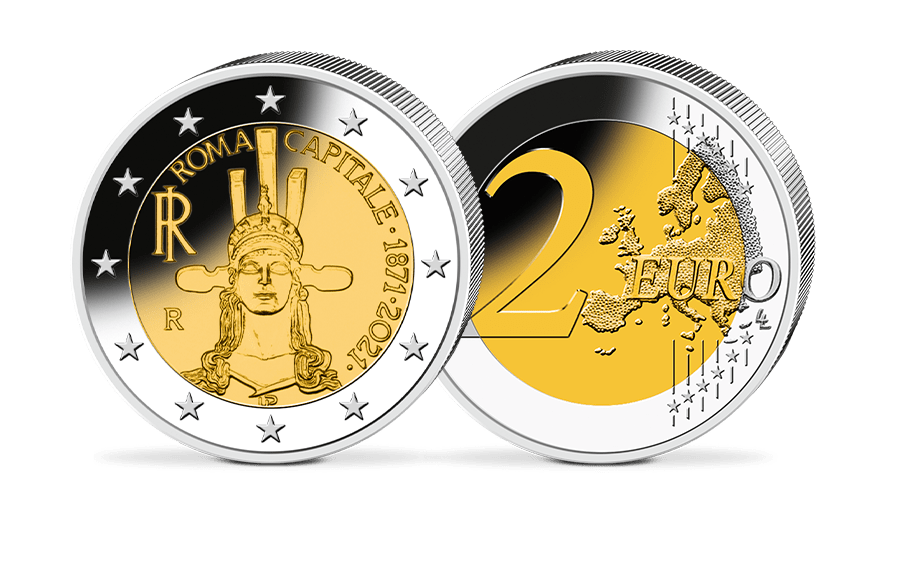 2-Euro-Gedenkmünze - Italien 2021 - 150 Jahre Rom als Hauptstadt Italiens 2-Euro-Gedenkmünze - Italien 2021 - 150 Jahre Rom als Hauptstadt Italiens