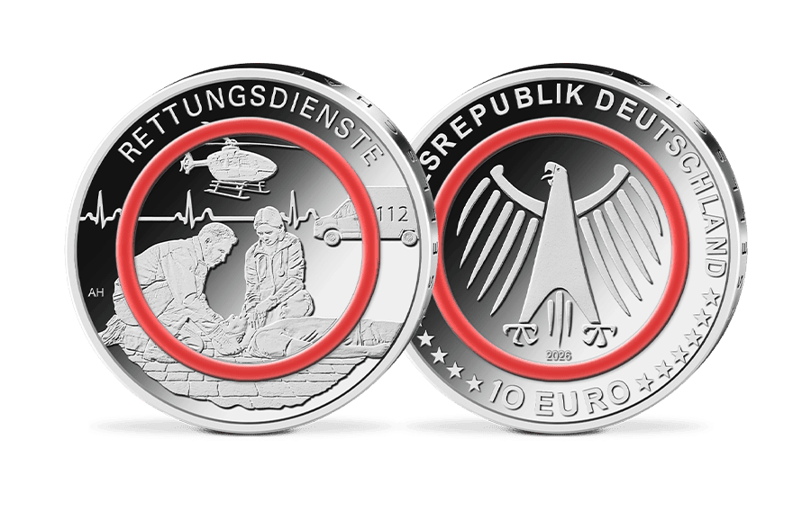  10-Euro-Münze Rettungsdienste 2026 in PP