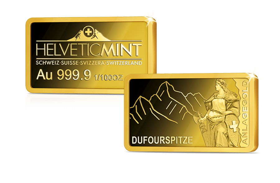 Schweizer Anlagebarren Dufourspitze Schweizer Anlagebarren Dufourspitze