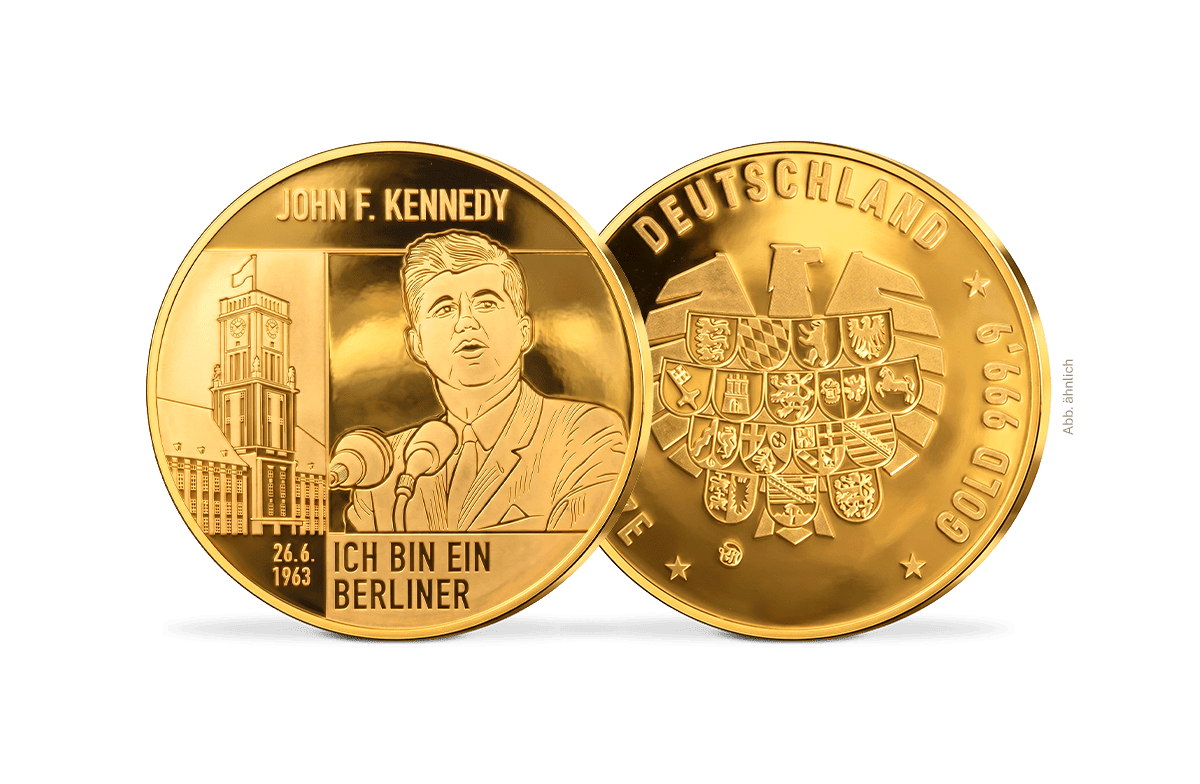 Gold-Gedenkprägung John F. Kennedy in Deutschland