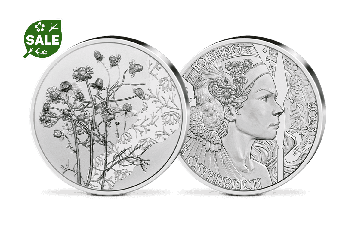 10-Euro-Münze Österreich 2023 Kamille in PP