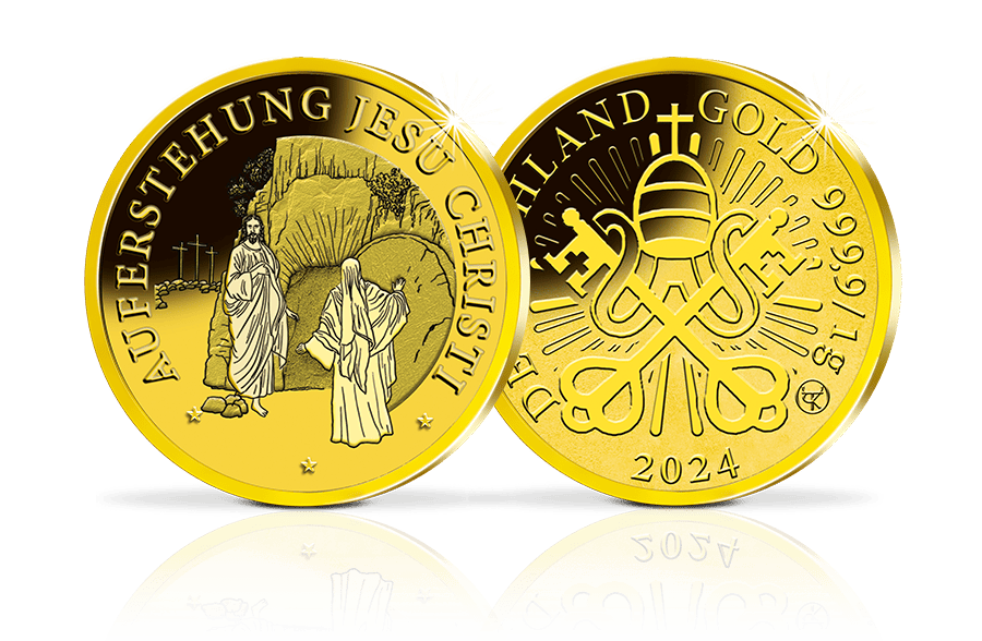 Gold-Gedenkprägung Auferstehung Jesu Christi Gold-Gedenkprägung Auferstehung Jesu Christi