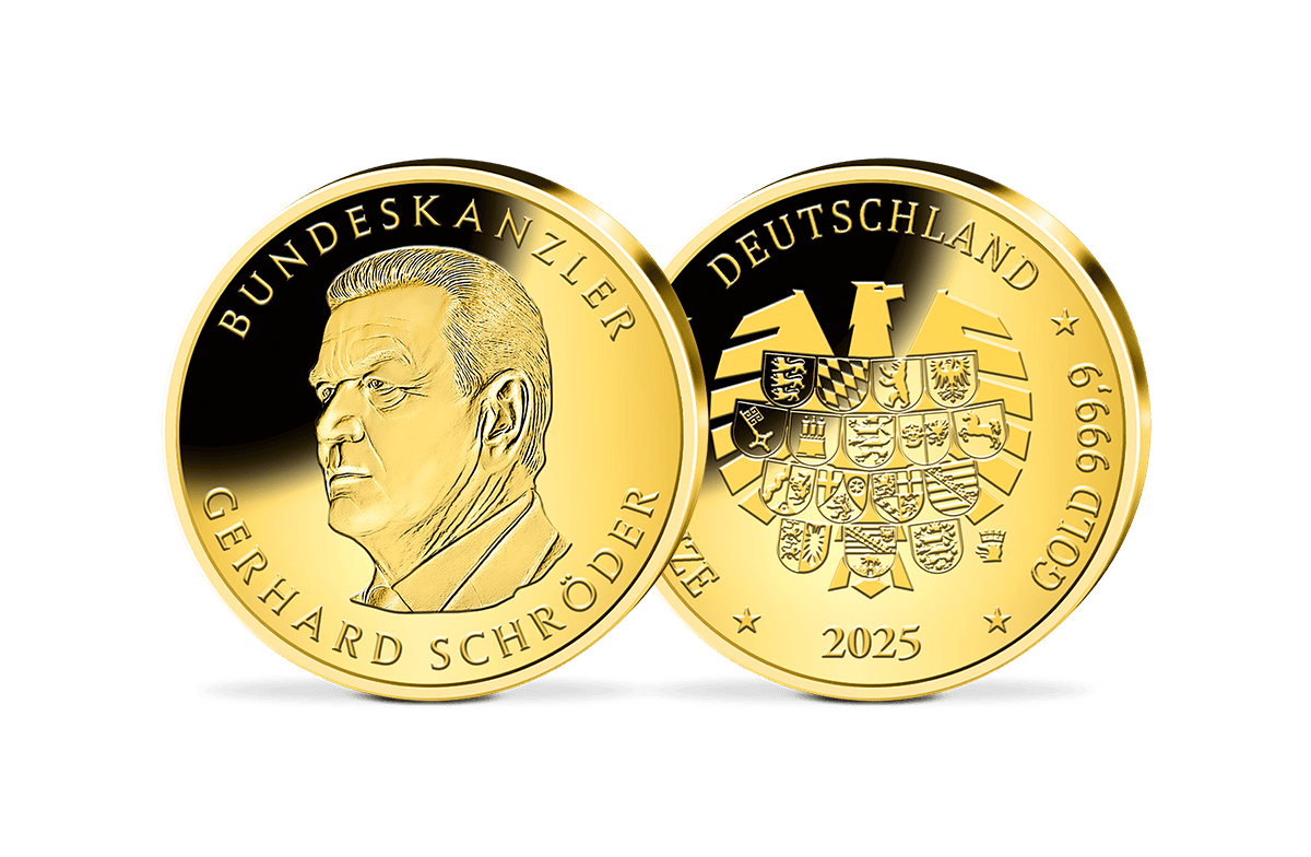 Goldprägung Bundeskanzler Gerhard Schröder
