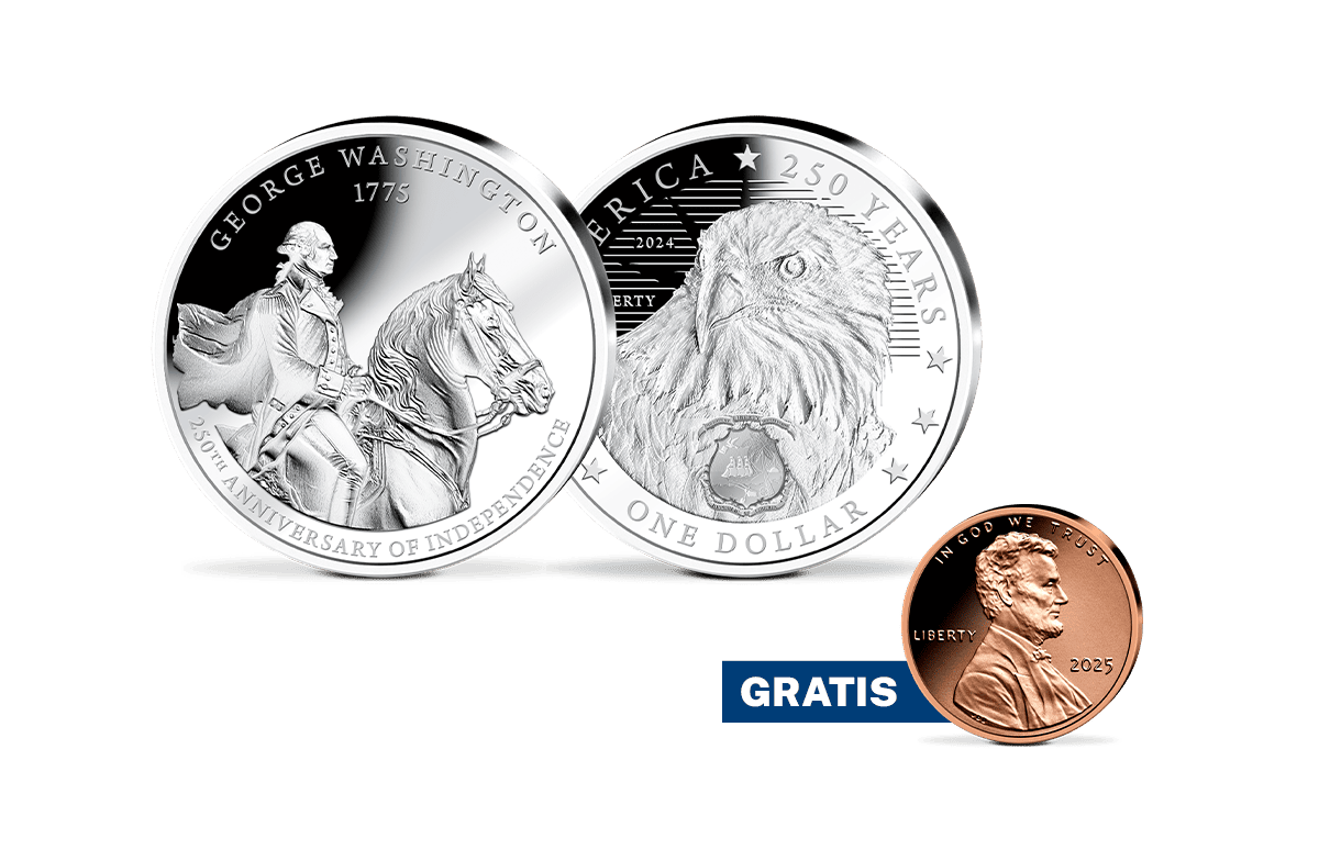 Gedenkmünze George Washington + letzte 1-Penny-Cent-Münze USA gratis