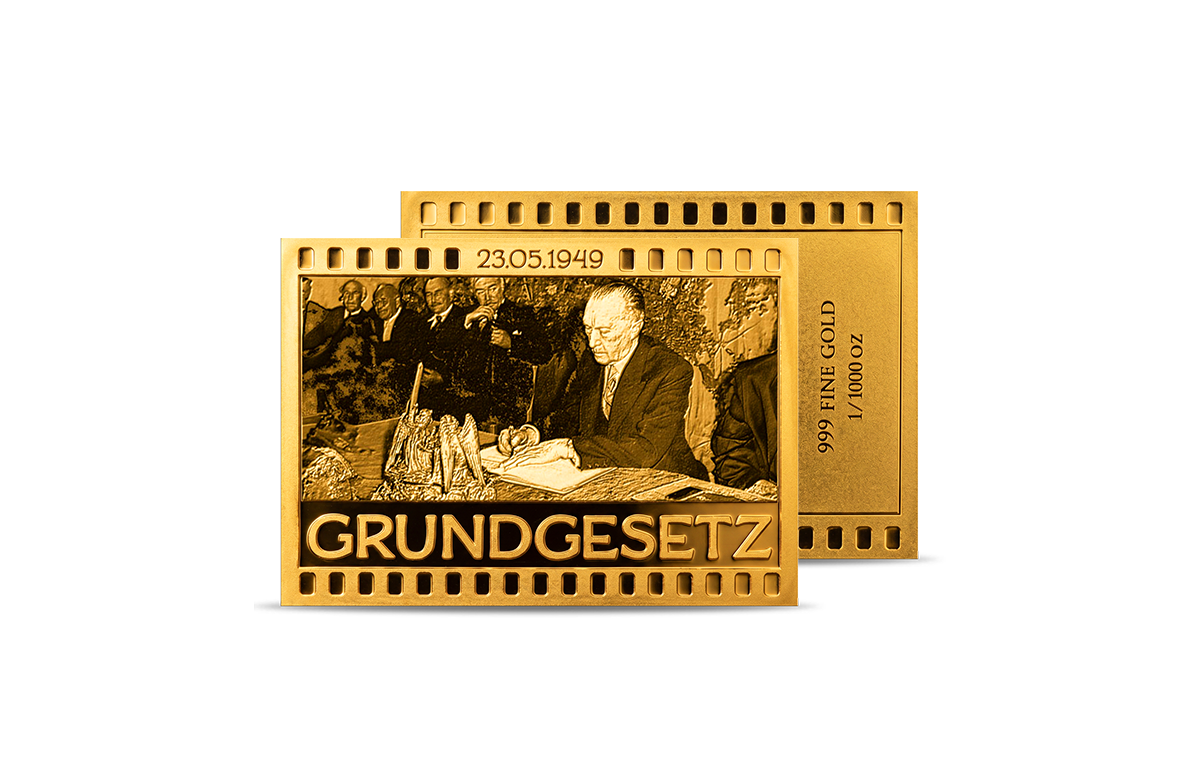 Gold-Münzbarren Grundgesetz
