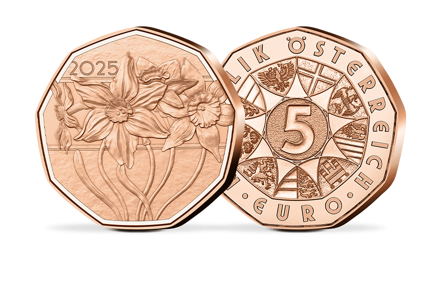 5-Euro-Ostermünze Österreich – Narzisse