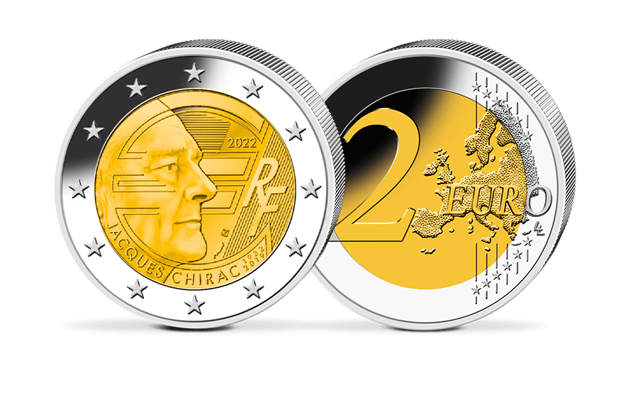 2-Euro-Gedenkmünze - Frankreich 2022 - Jacques Chirac 2-Euro-Gedenkmünze - Frankreich 2022 - Jacques Chirac