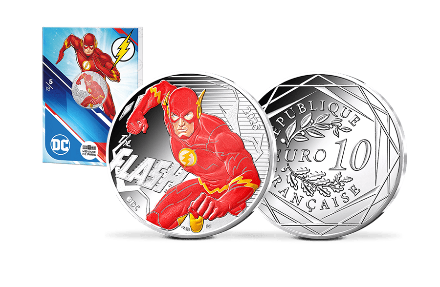 10-Euro-Silbermünze Frankreich DC - Flash ™