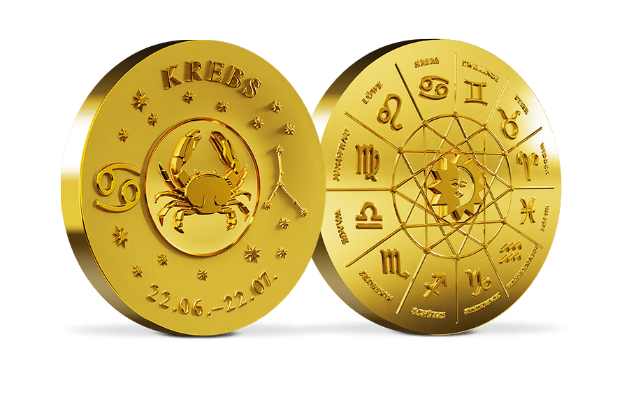 Teller-Gedenkprägung Sternzeichen Krebs