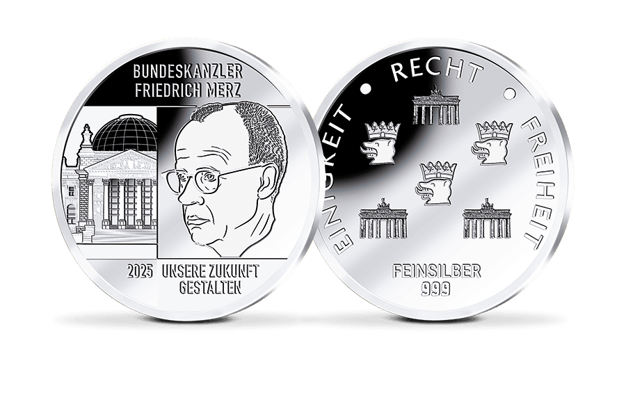 Silber-Gedenkprägung Bundeskanzler Friedrich Merz