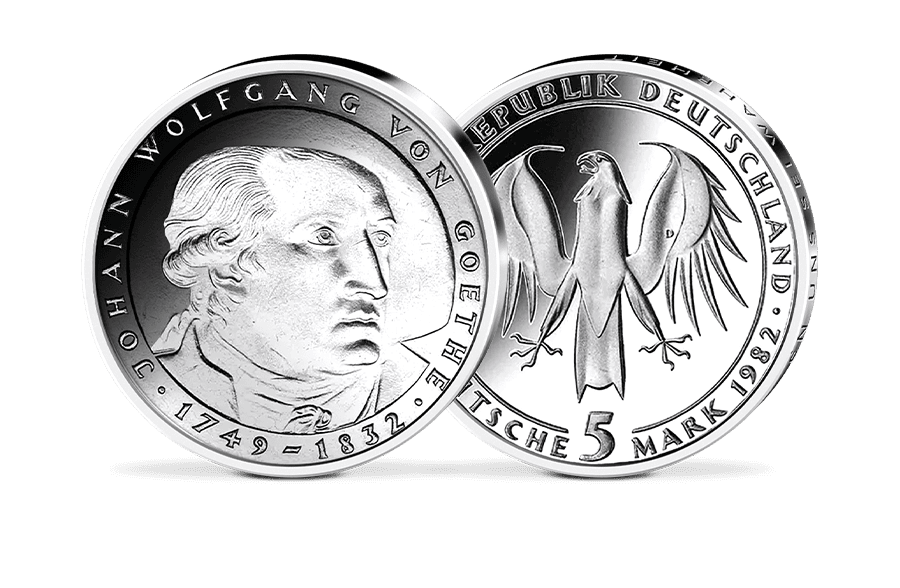 5-DM Münze Johann Wolfgang von Goethe