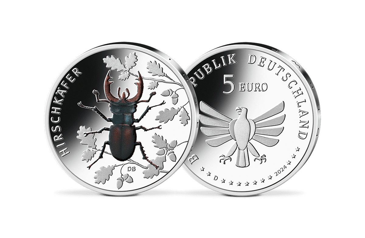 5-Euro-Sammlermünze Hirschkäfer in PP 5-Euro-Sammlermünze Hirschkäfer in PP