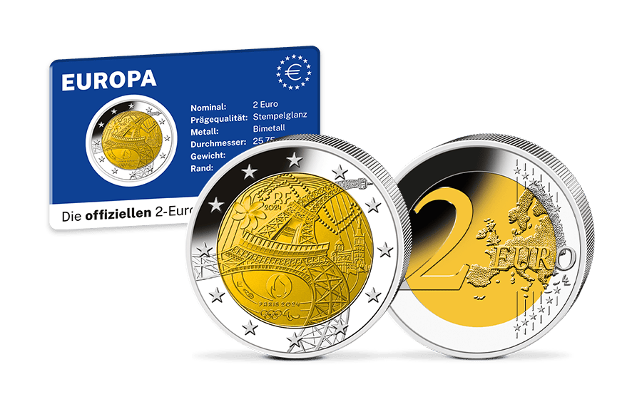 2-Euro-Münze Frankreich 2024 – Eiffelturm 2-Euro-Münze Frankreich 2024 – Eiffelturm