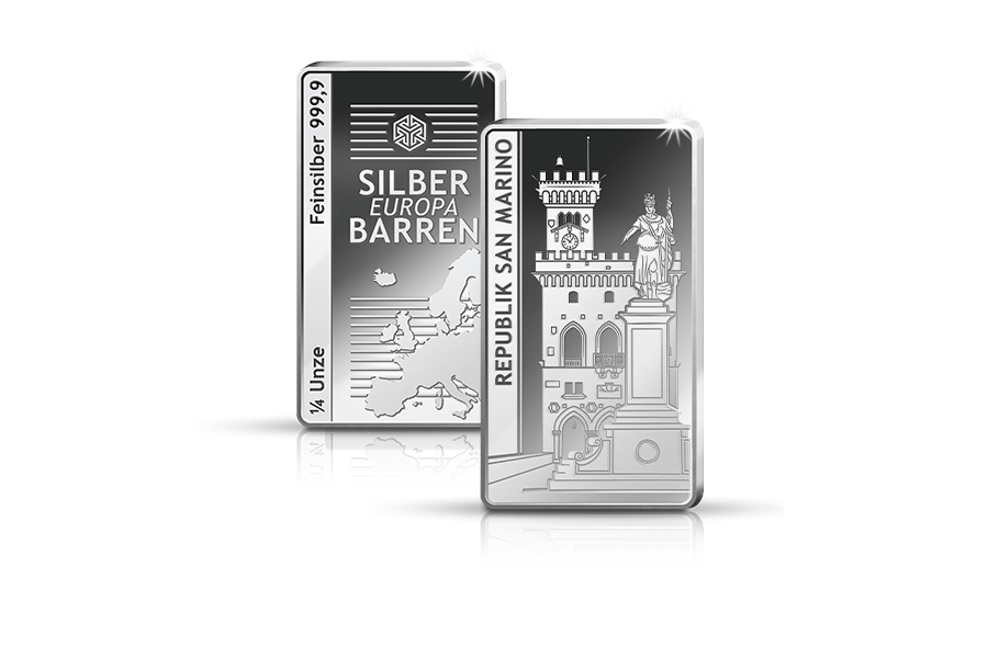 Europa Silber-Barren San Marino Europa Silber-Barren San Marino