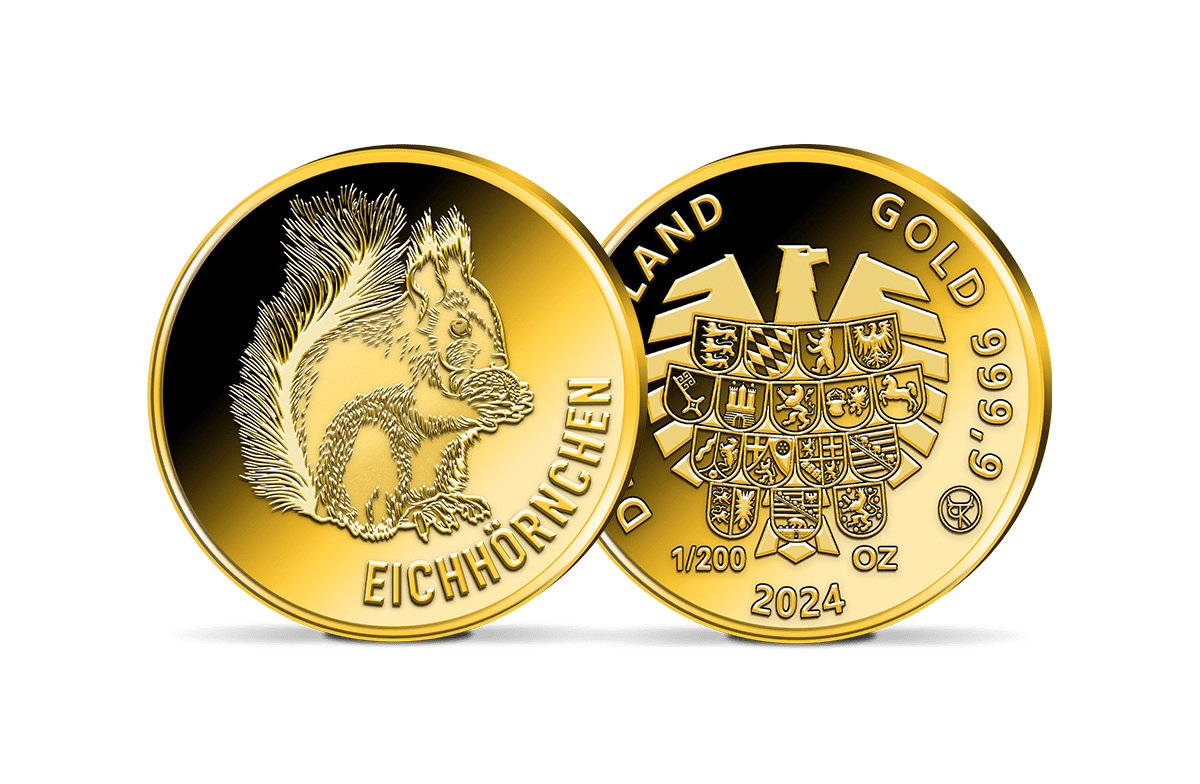 Gold-Gedenkprägung Eichhörnchen