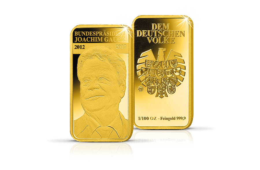 Goldbarren – Bundespräsident Joachim Gauck Goldbarren – Bundespräsident Joachim Gauck