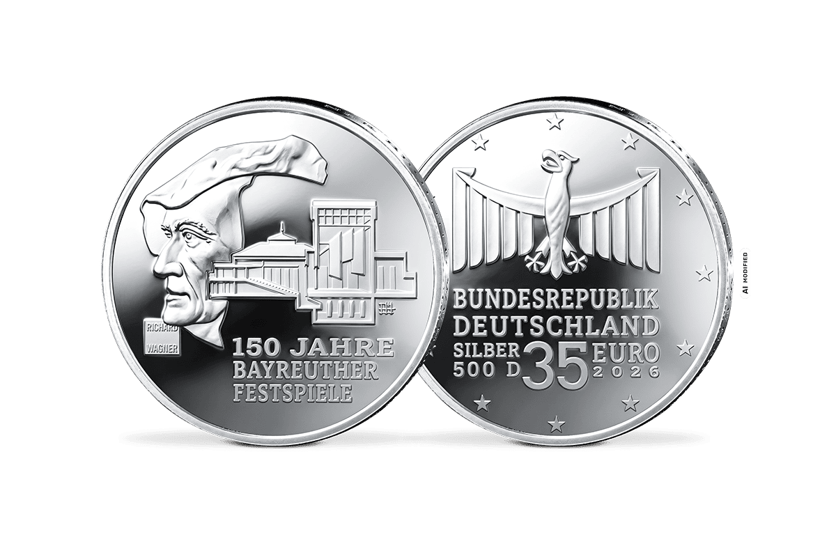 35-Euro-Silbermünze 2026 150 Jahre Richard-Wagner-Festspiele Bayreuth